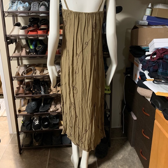 Midi Dress Olive Green One-size fits most - Picture 2 of 4